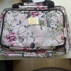 Pink floral travel bag